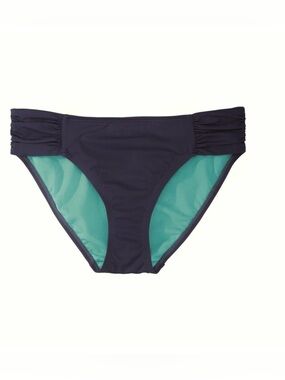 Women’s Navy Bikini Bottom with Teal Lining. Sz: S